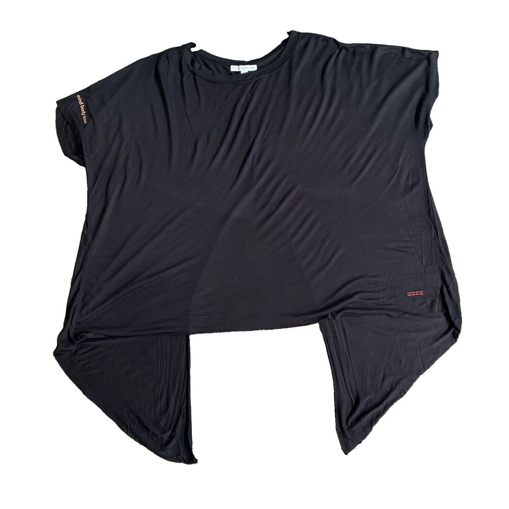 MIND BODY LOVE by Peace Love World Black Oversized Women’s Yoga Athletic Top